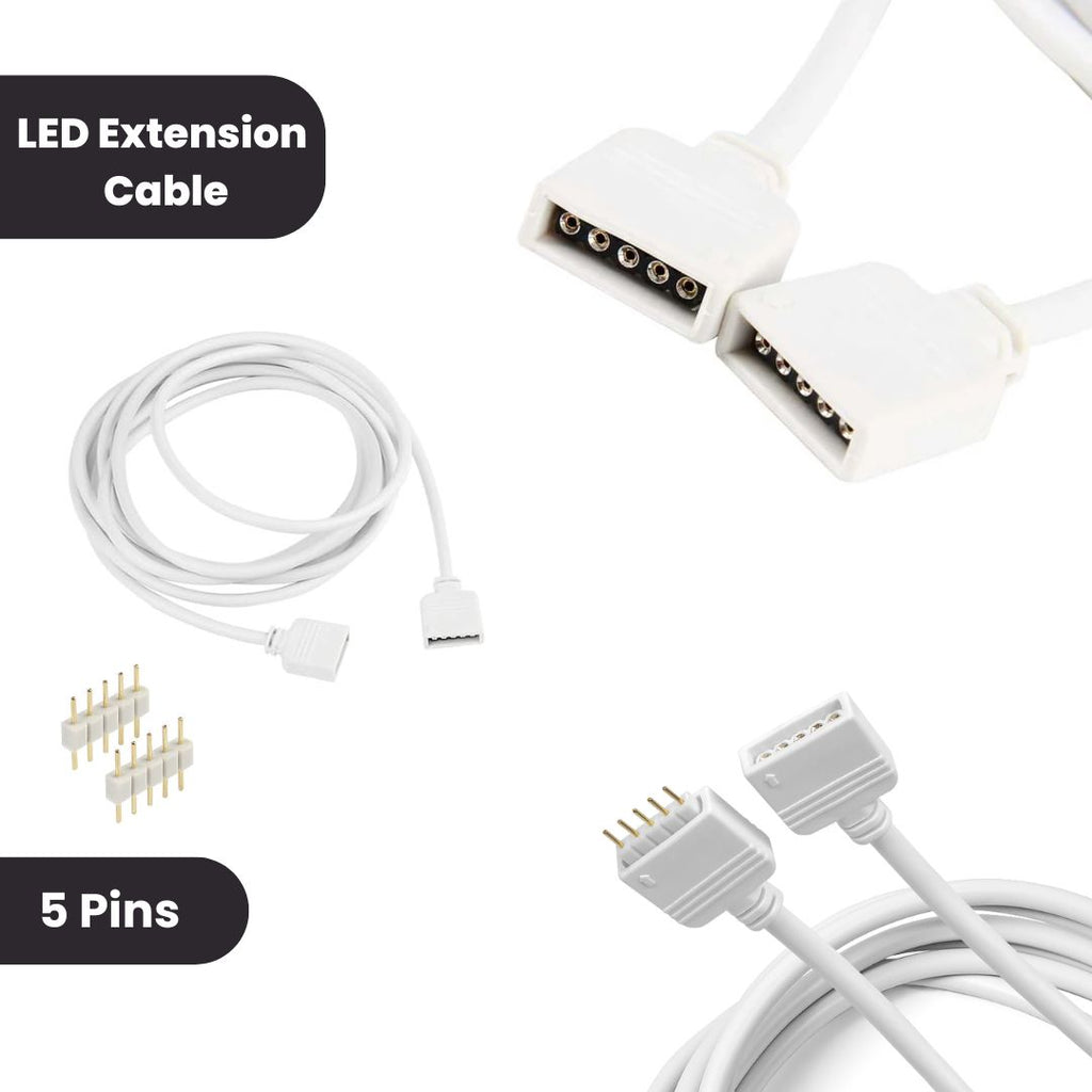 Buy LED Connector Extension Cable Cord in 4 and 5 Pins | Makerbazar
