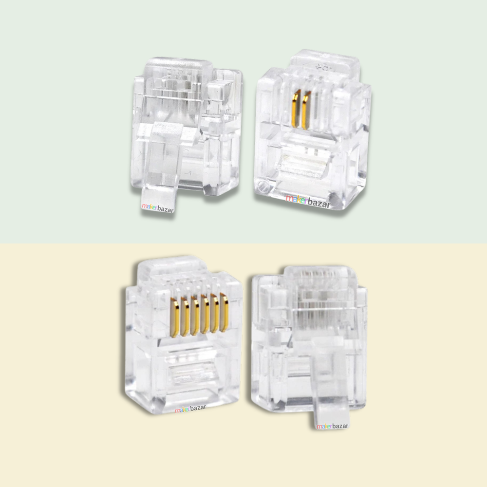 RJ11 6P2C & RJ11 6P6C Male Telephone Plug Connectors