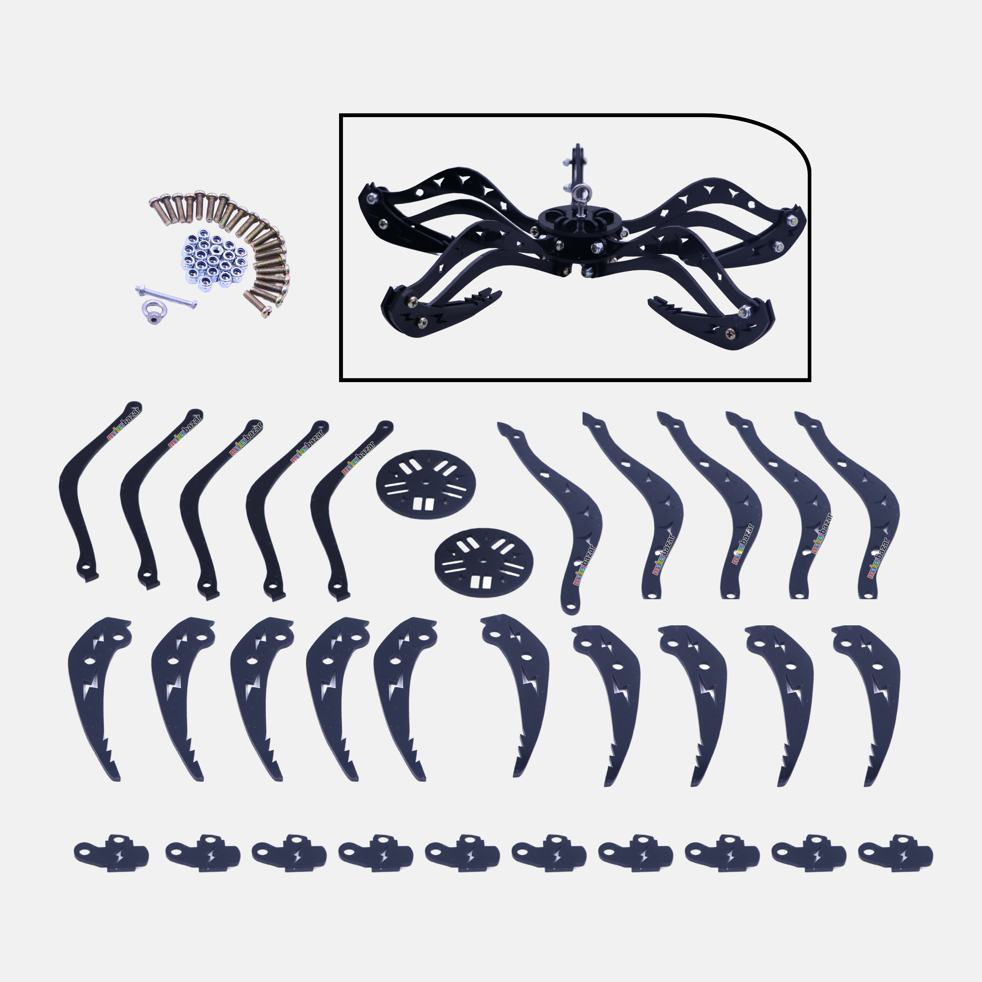 Mantis Claw Acrylic Manipulator/Gripper DIY Kit for Quadcopter Drone