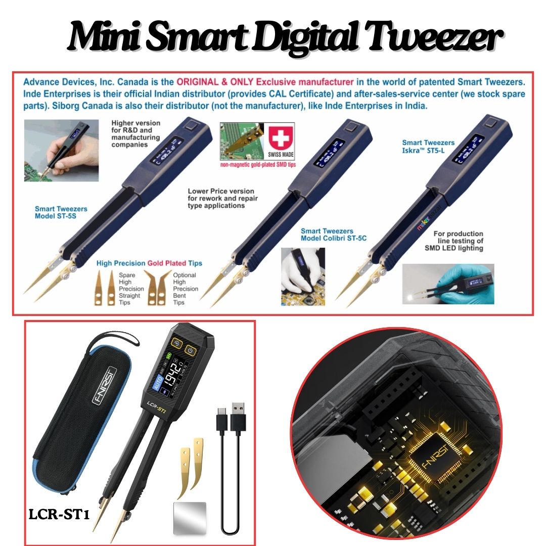 FNIRSI LCR-ST1 Mini Smart Tweezer LCR SMD ESR Tester