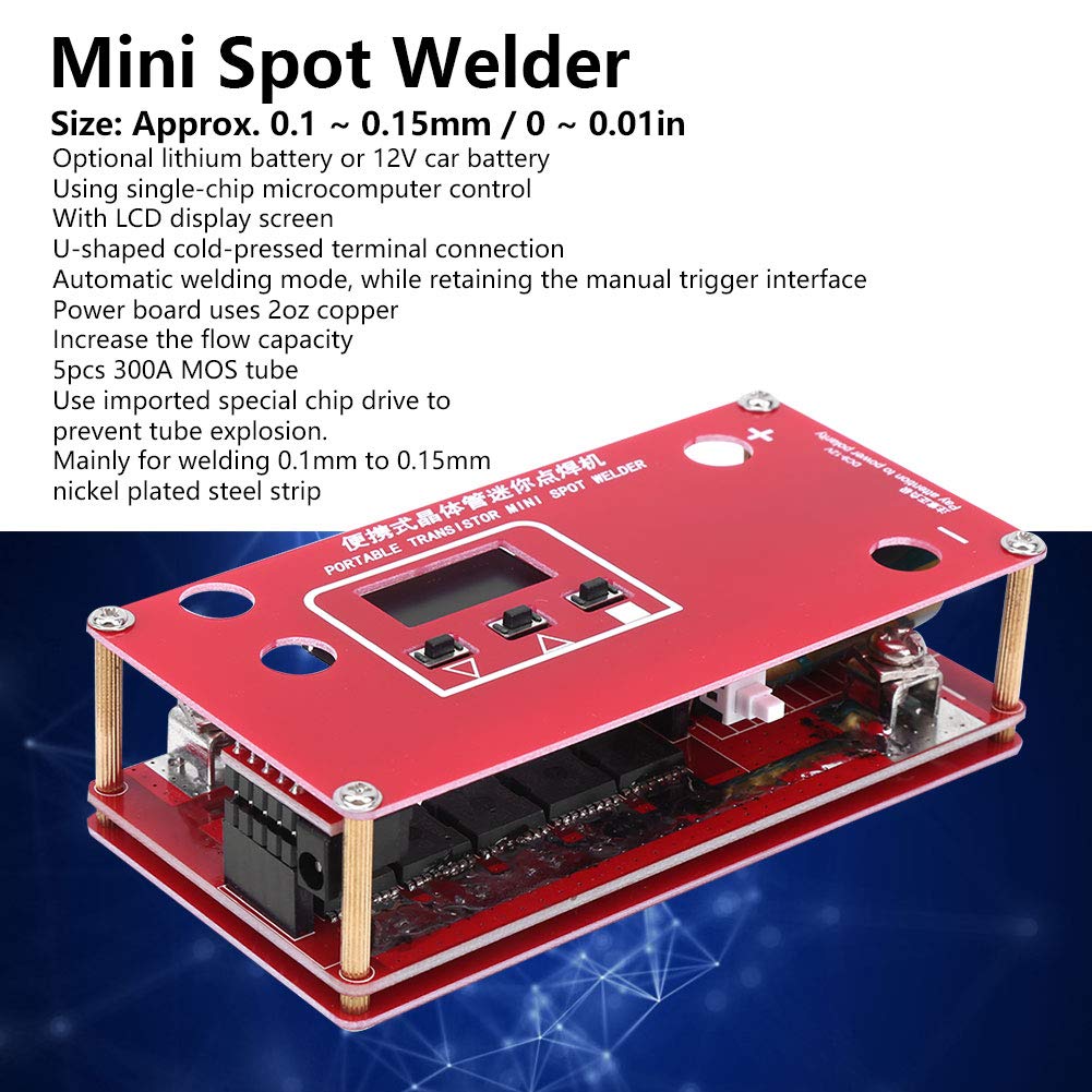Mini Spot Welding Machine Automatic Control 10AWG Multiwire Portable Transistor 18650 Lithium Battery Spot Welder
