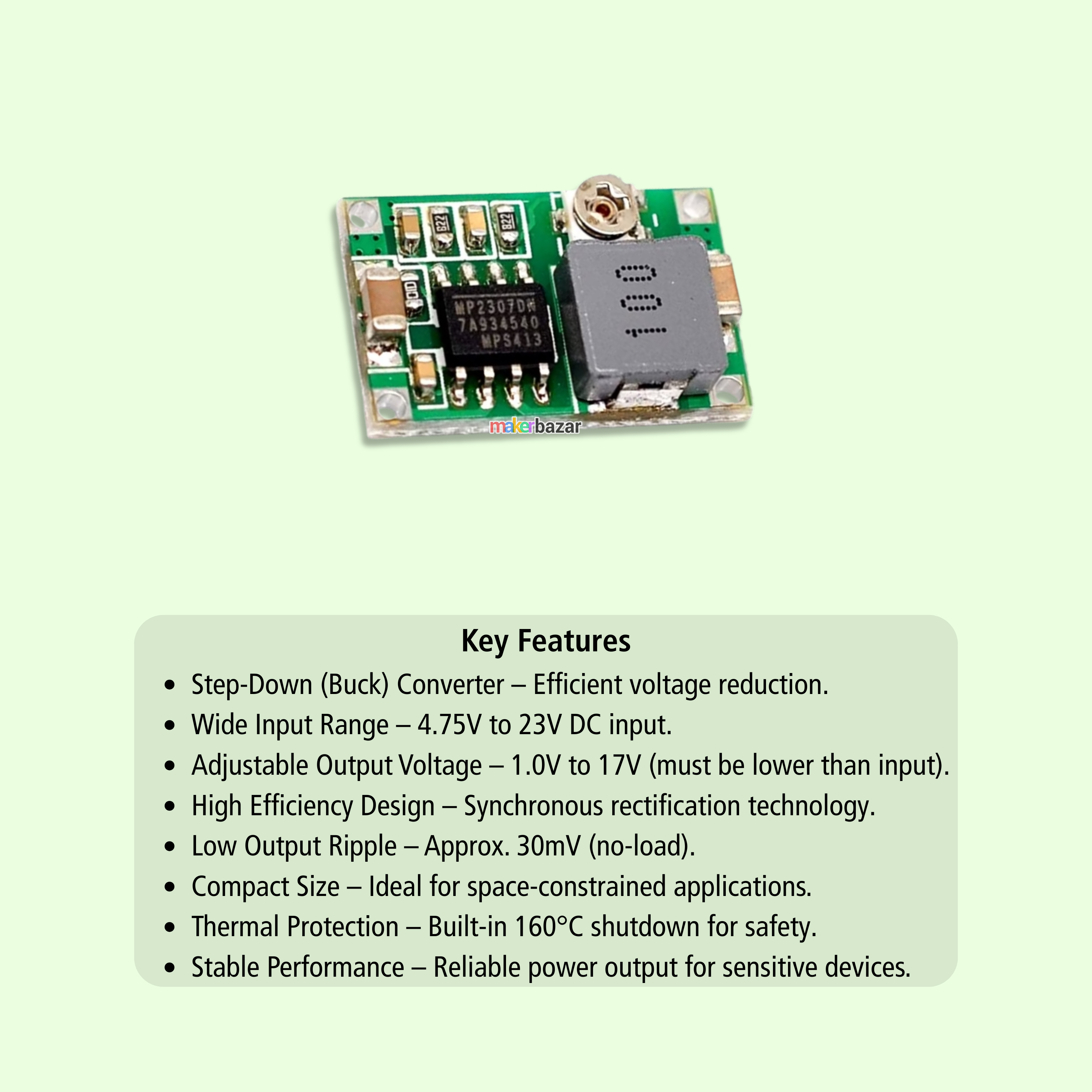 Mini 360 DC-DC Step-Down Buck Converter Power Module Adjustable