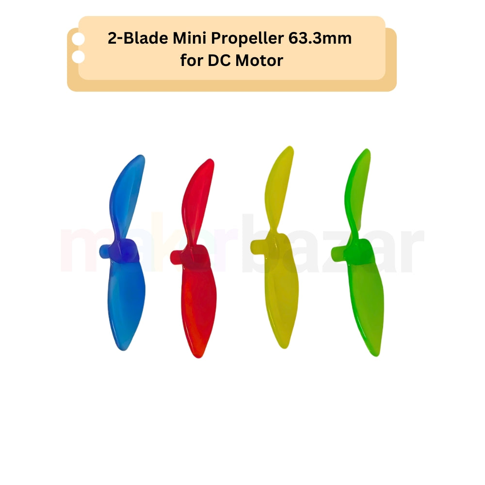 63x15mm 2-Blade Mini Propeller for Toy DC Motor