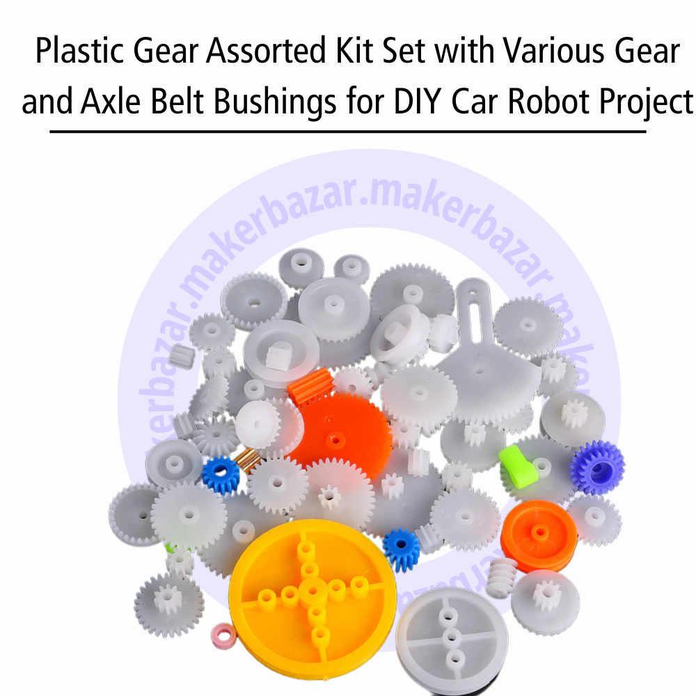 78Pcs Plastic Gear Assorted Kit Set with Various Gear and Axle Belt Bushings for DIY Car Robot Project