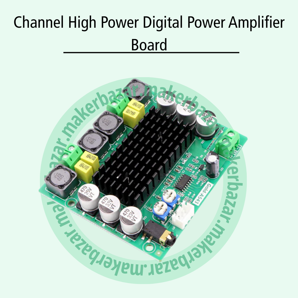 [Type 2] Gold-A543 12-26V 120W Dual Channel High Power Digital Power Amplifier Board (With Aux Port)