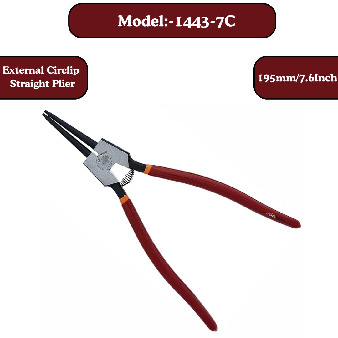 Taparia: Style-1 Circlip Pliers Insulated with Thick C.A Sleeve