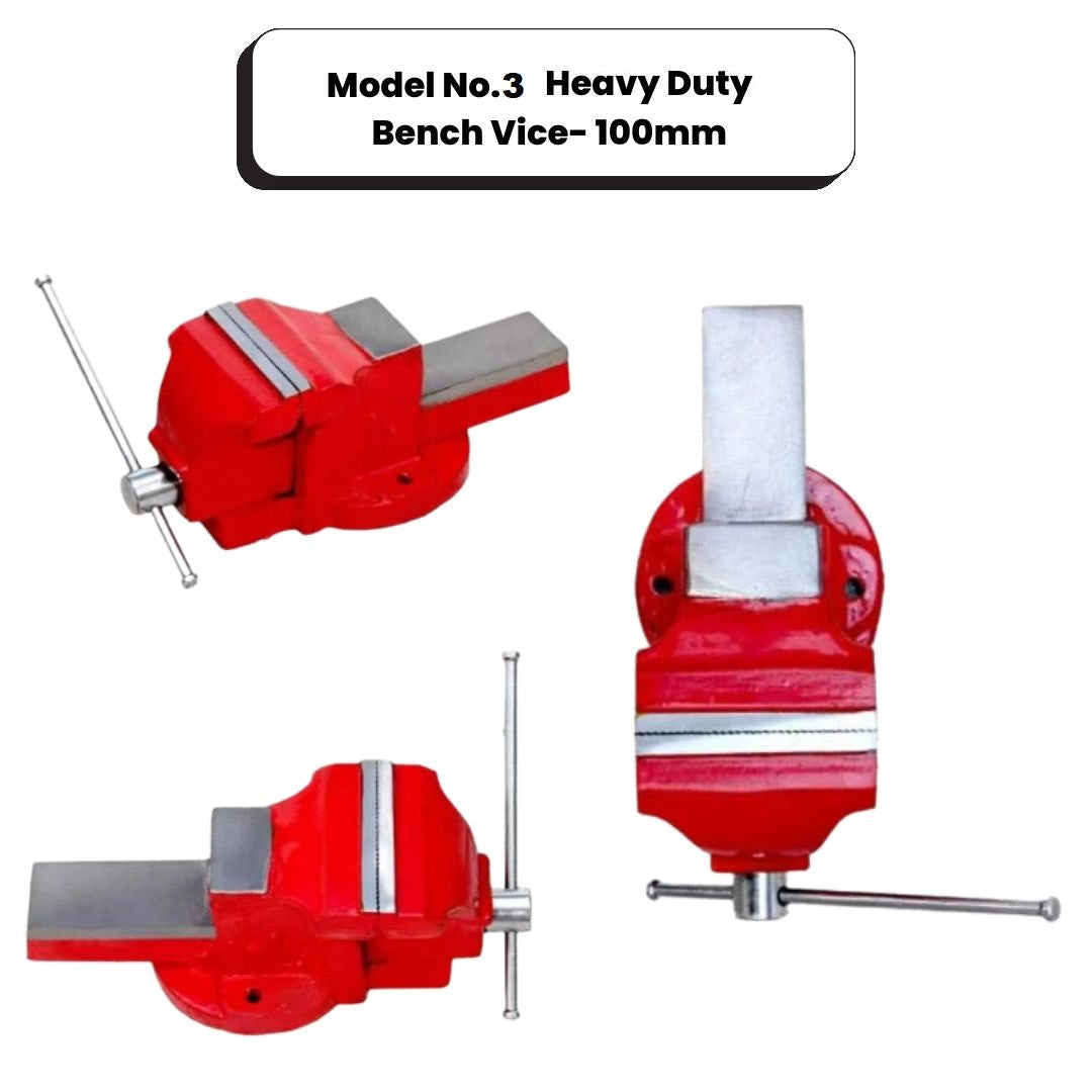 Cast Iron Fixed Base Bench Vice for Secure Workshop Grip