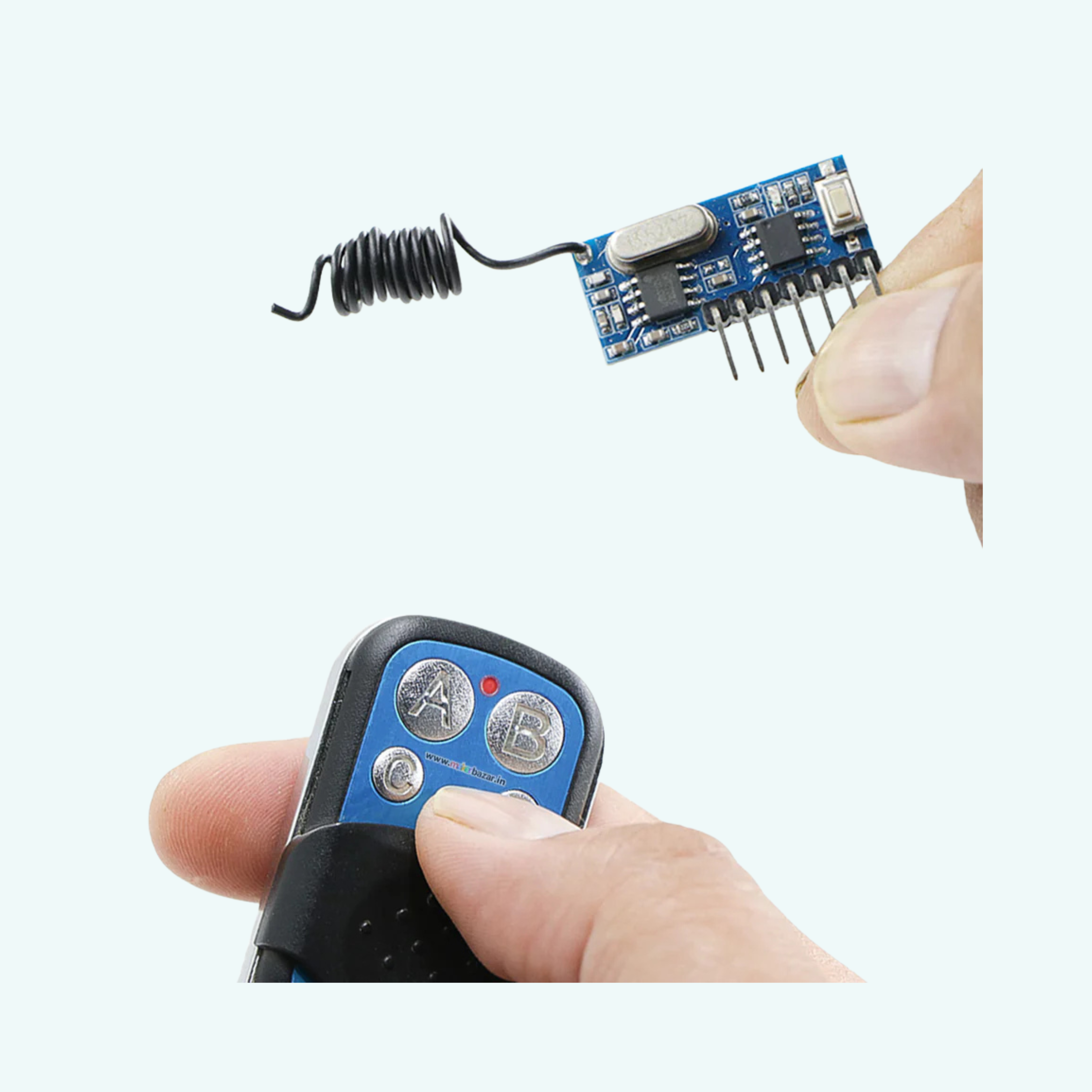 [Combo 3] 4 Channel QIACHIP Wireless 433Mhz RF Module Receiver with Remote Control