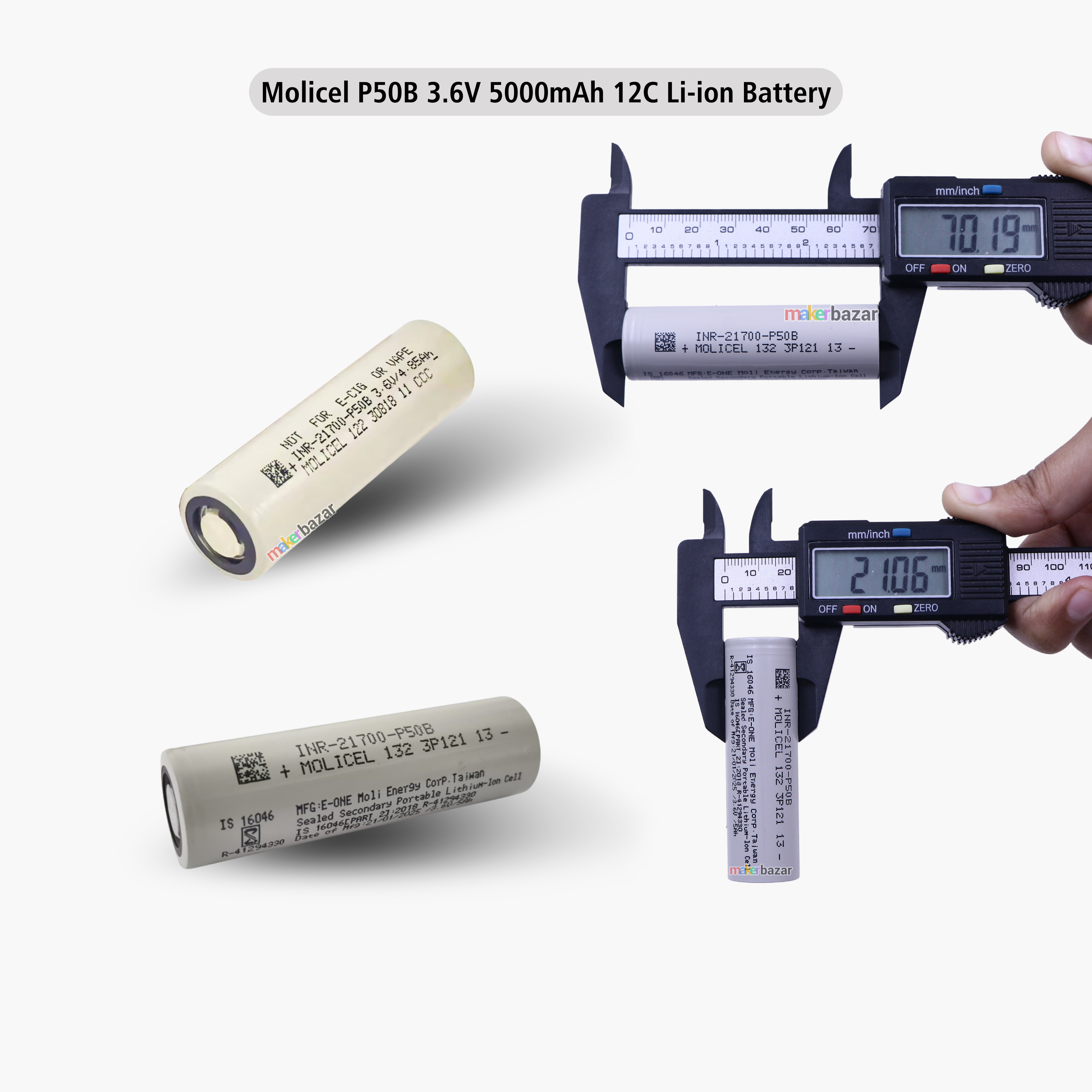 [Premium] 21700 3.6V Lithium-Ion Rechargeable Cell