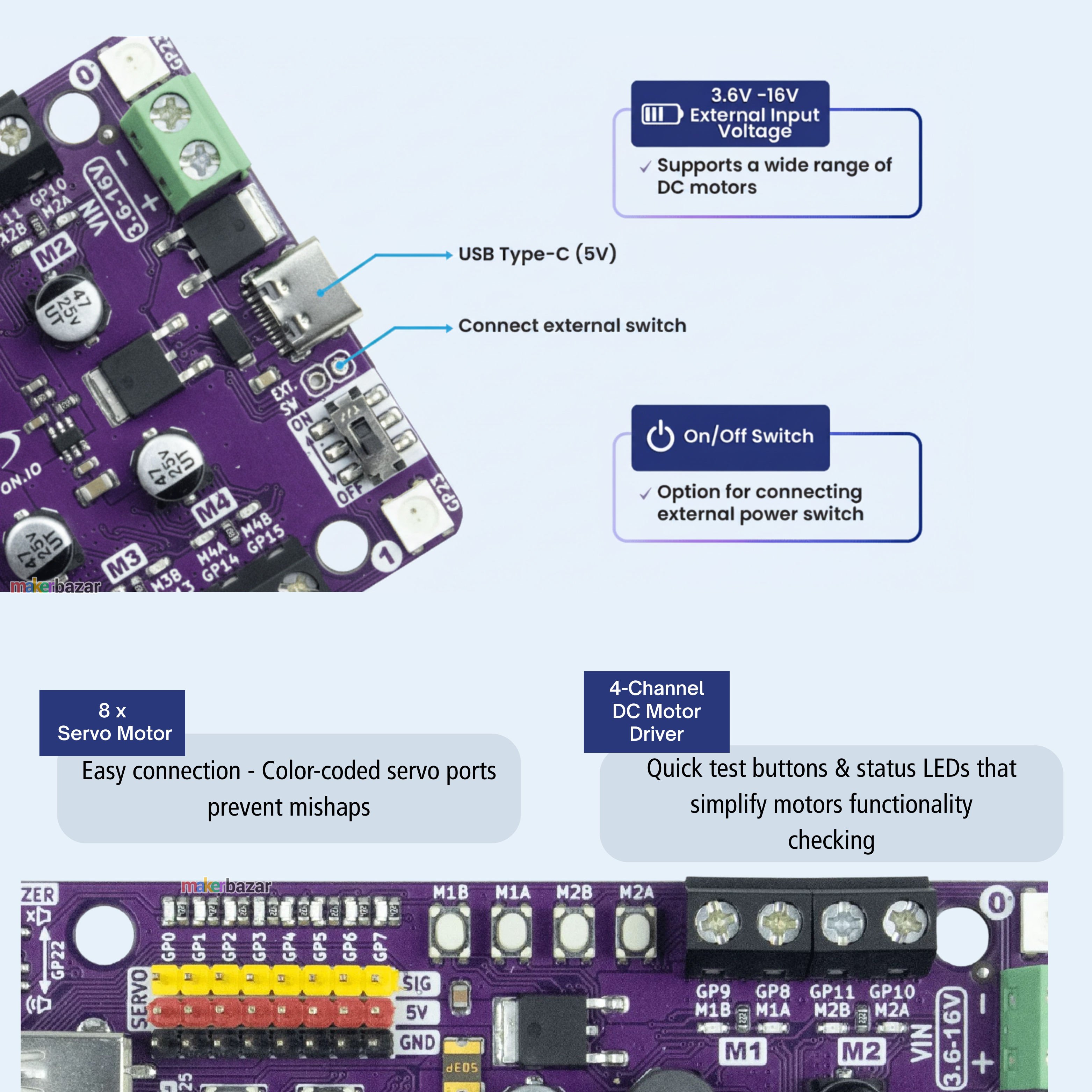 Cytron Motion 2350 Pro Advanced Robotics Controller 4 Motor Driver USB Host