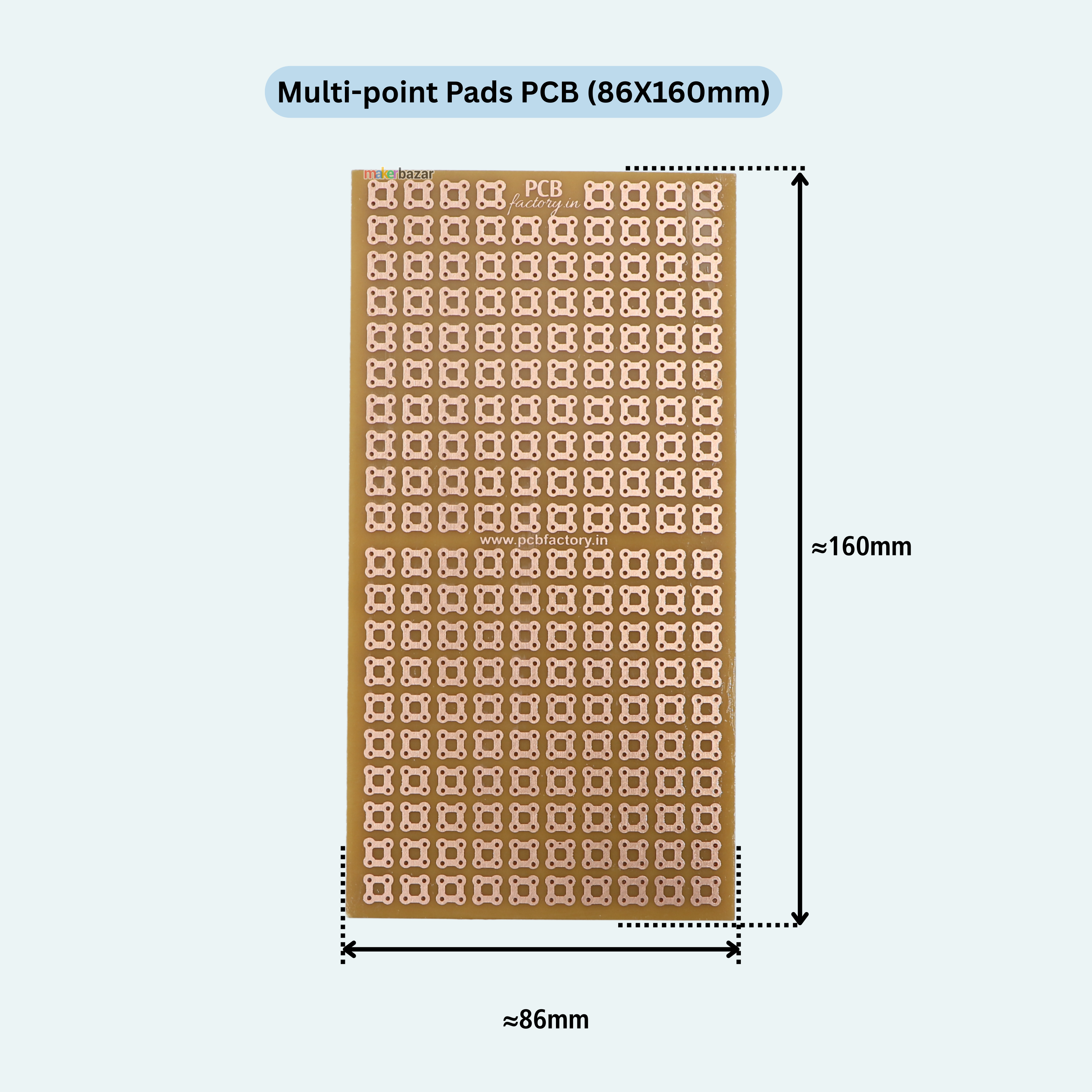 Fast Prototyping: Perforated Vero Board PCB Single Sided Printed Circuit Zero Board - Copper