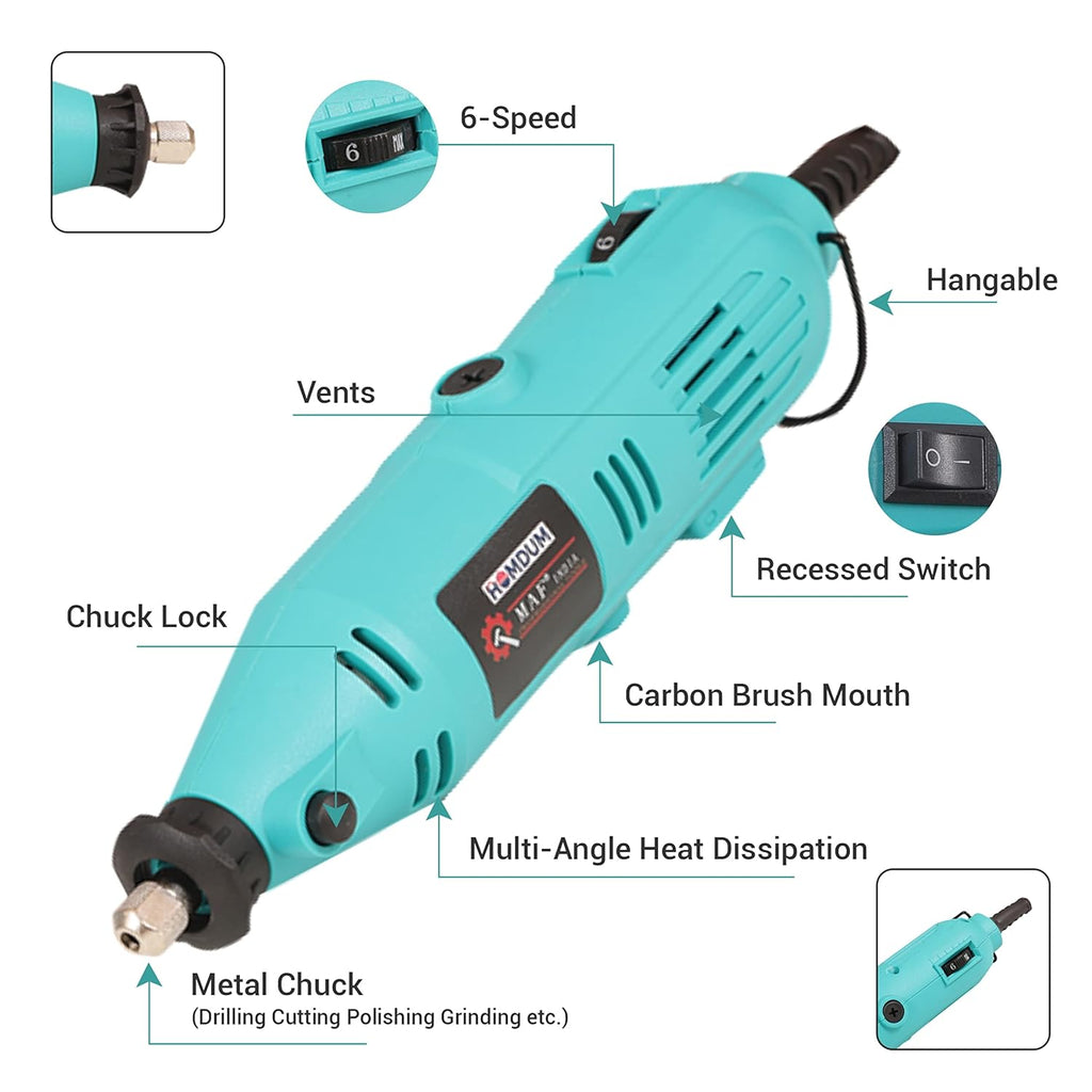 Mini Dia Machine 252-Pieces Multifunctional Mini Rotary Die Grinder Kit