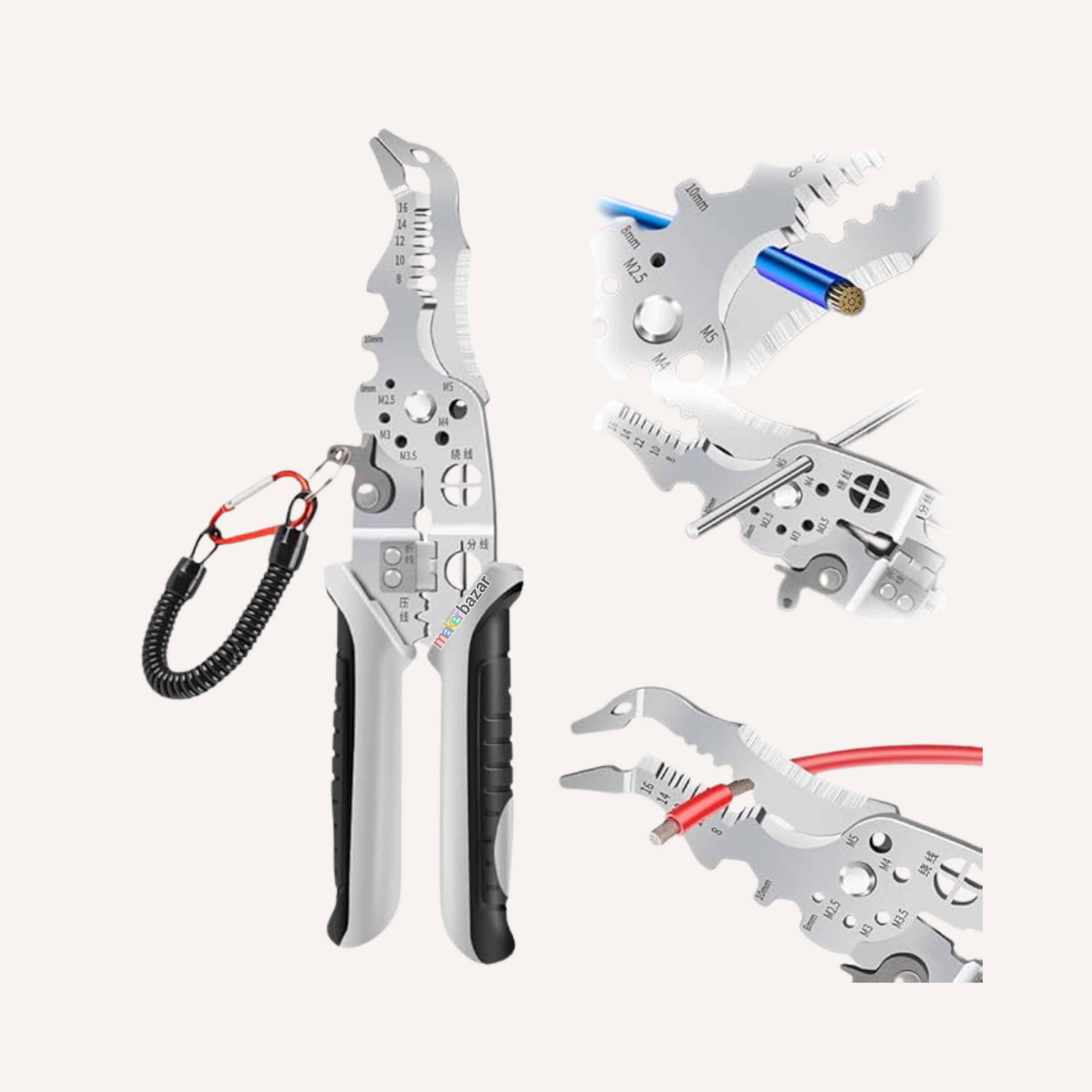 Multifunctional Wire Stripper, Crimper & Cable Cutter Tool Plier