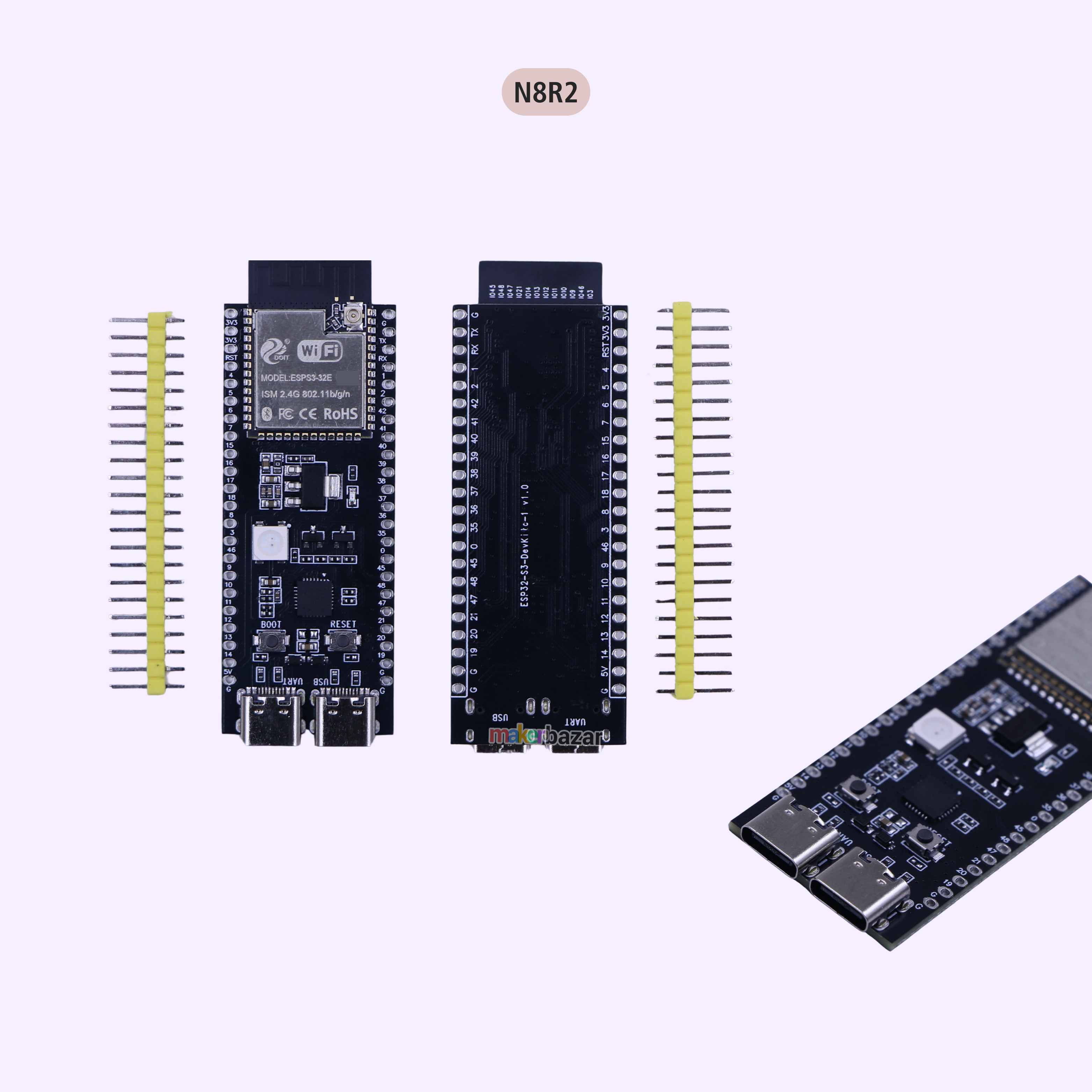 ESP32-S3-WROOM-1U Development Board DevKit