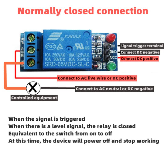 Blue Relay Board Module with Low Level Trigger Optocoupler