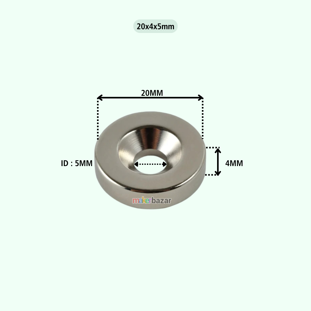 Neodymium Channel Countersunk Ring Magnet for Mounting