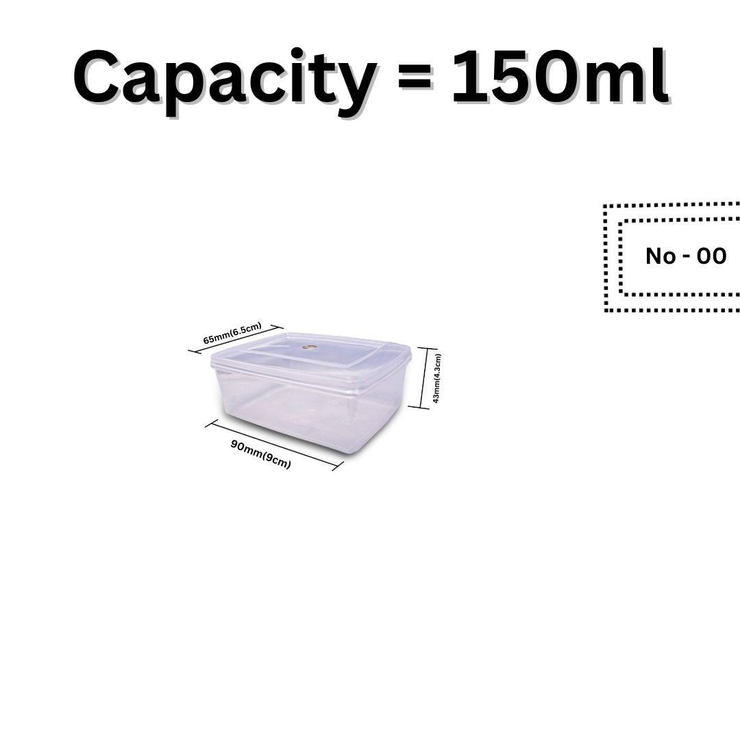 Deluxe Transparent Rectangular Plastic Box with Detachable Lid