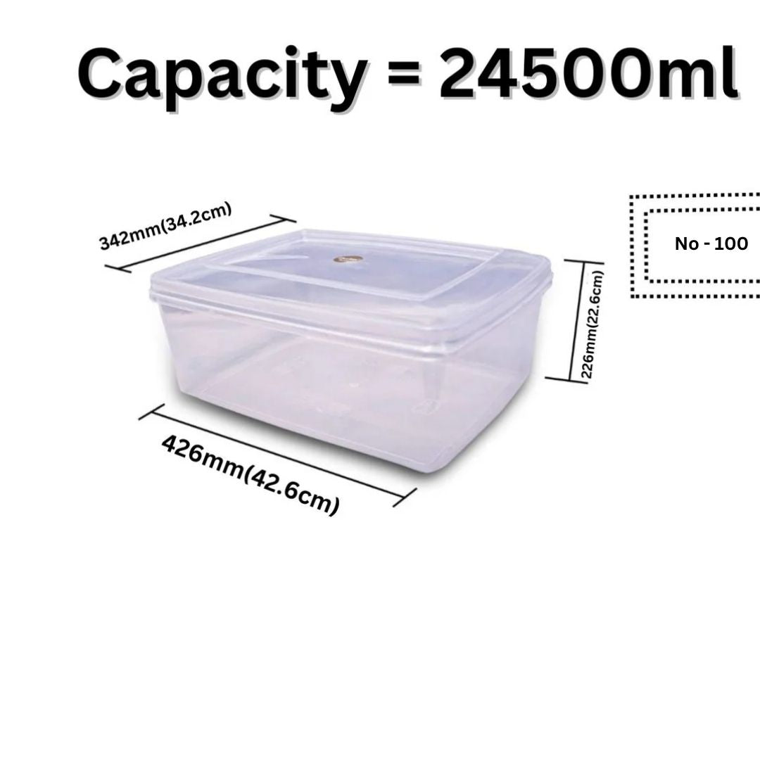 Deluxe Transparent Rectangular Plastic Box with Detachable Lid