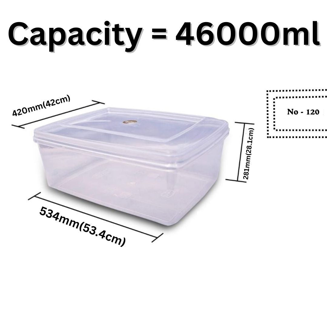 Deluxe Transparent Rectangular Plastic Box with Detachable Lid