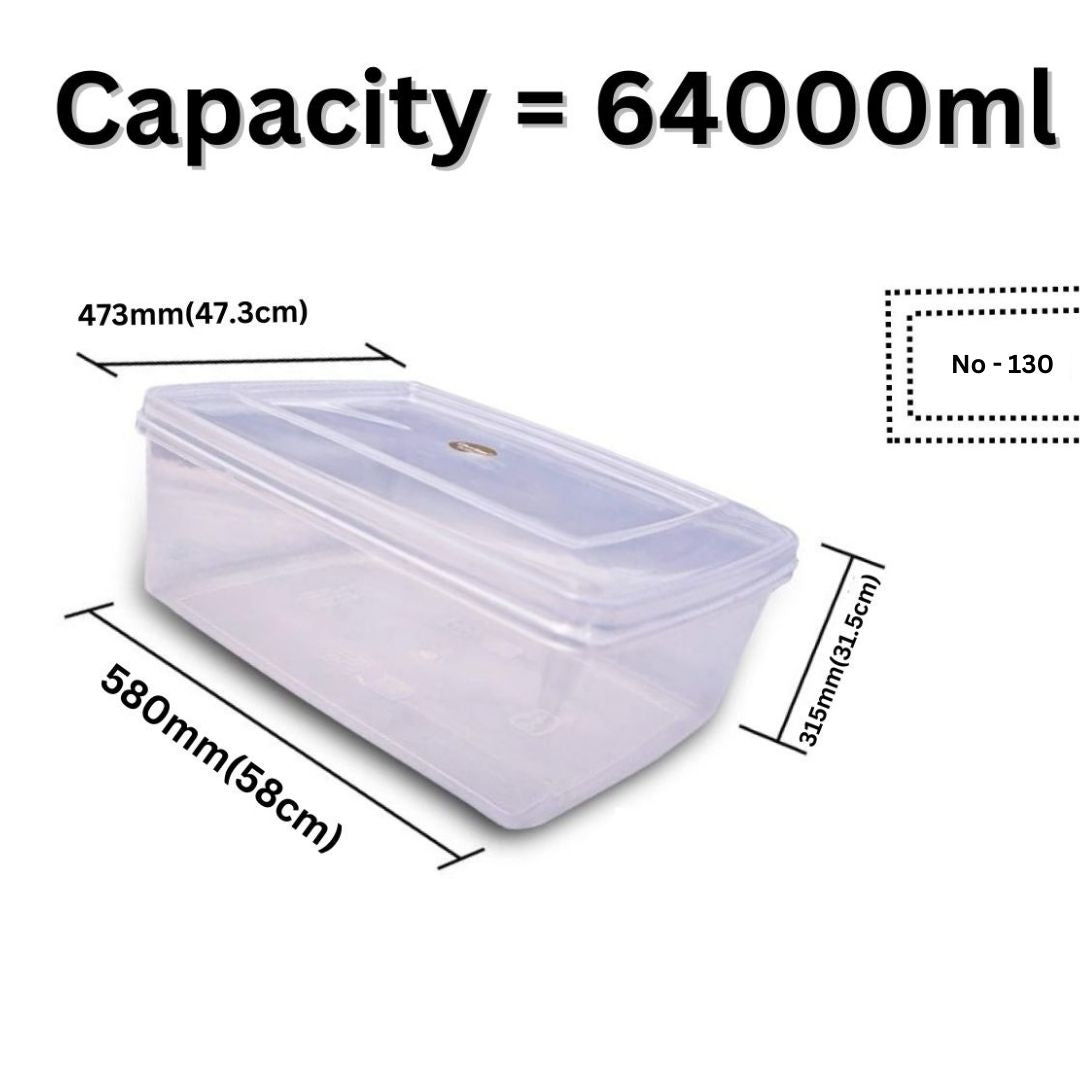 Deluxe Transparent Rectangular Plastic Box with Detachable Lid