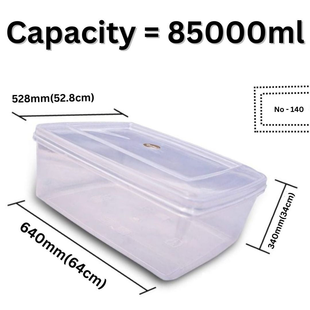 Deluxe Transparent Rectangular Plastic Box with Detachable Lid