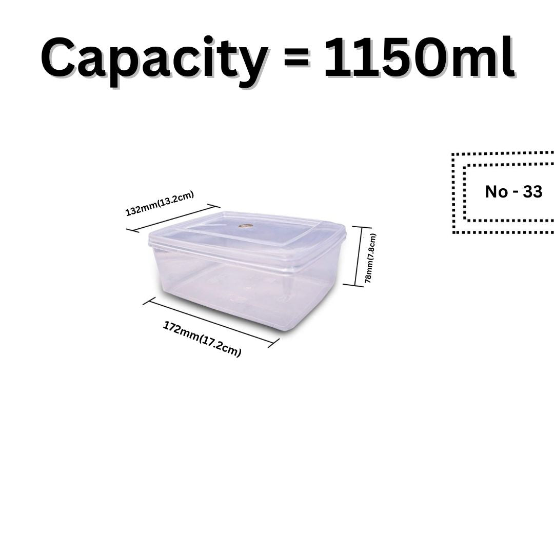 Deluxe Transparent Rectangular Plastic Box with Detachable Lid