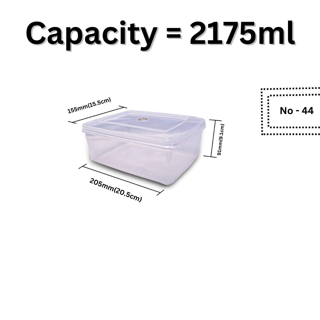 Deluxe Transparent Rectangular Plastic Box with Detachable Lid