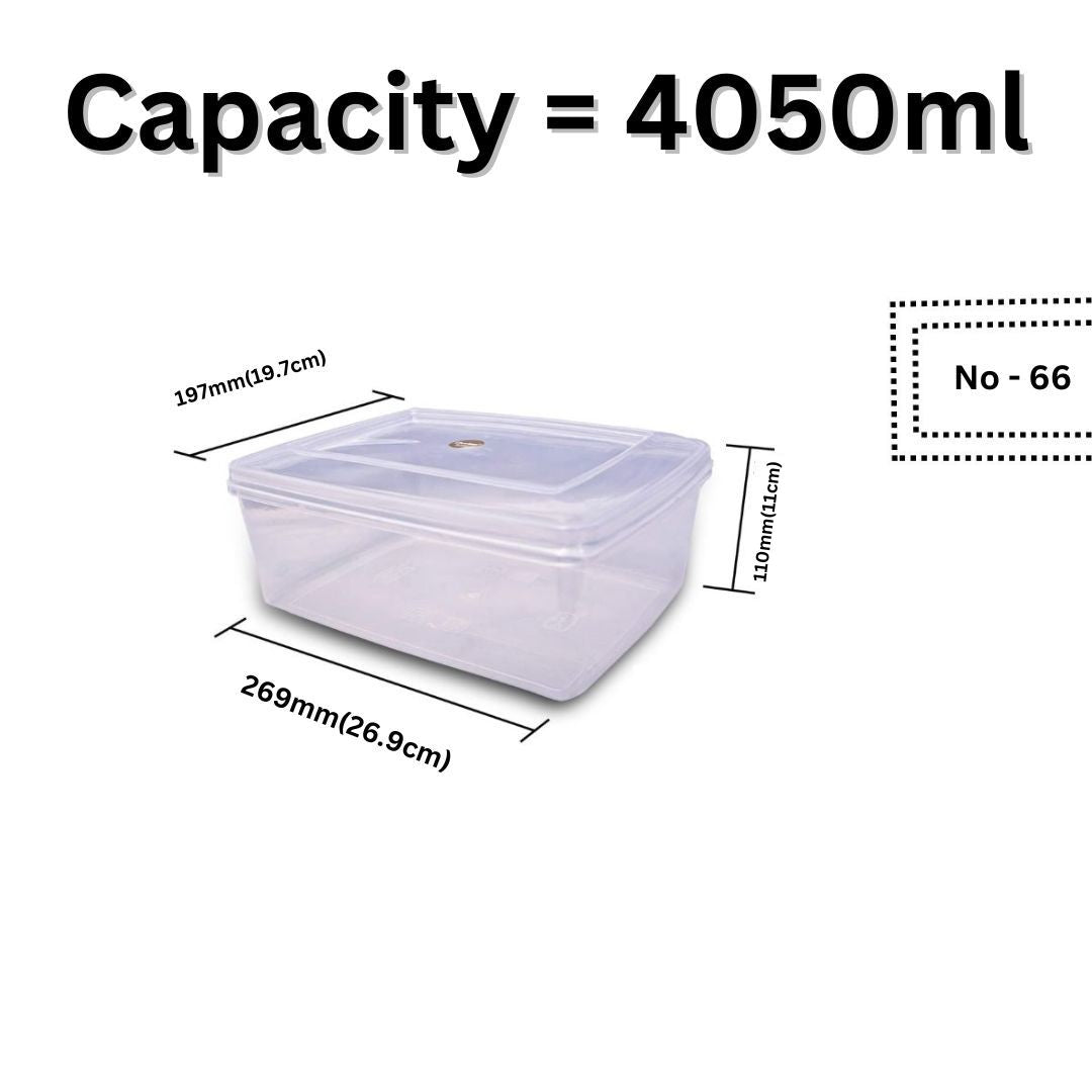 Deluxe Transparent Rectangular Plastic Box with Detachable Lid