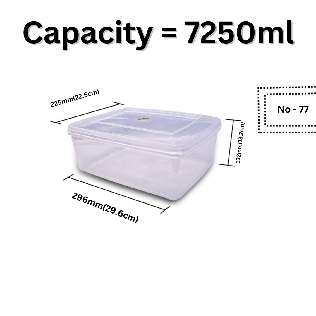 Deluxe Transparent Rectangular Plastic Box with Detachable Lid