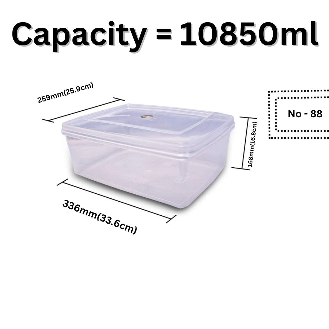 Deluxe Transparent Rectangular Plastic Box with Detachable Lid