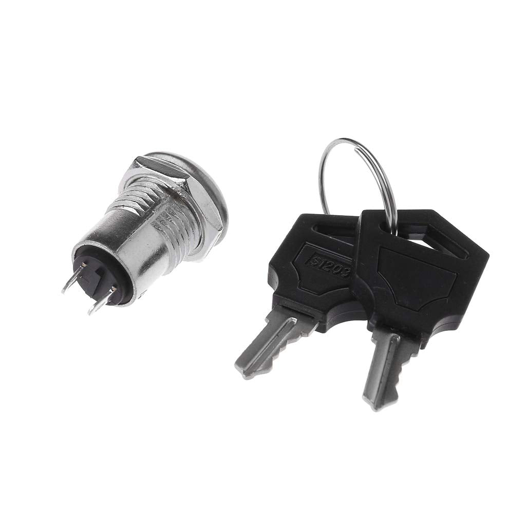 Electronic 2Pin Key Switch ON/OFF Metal Lock