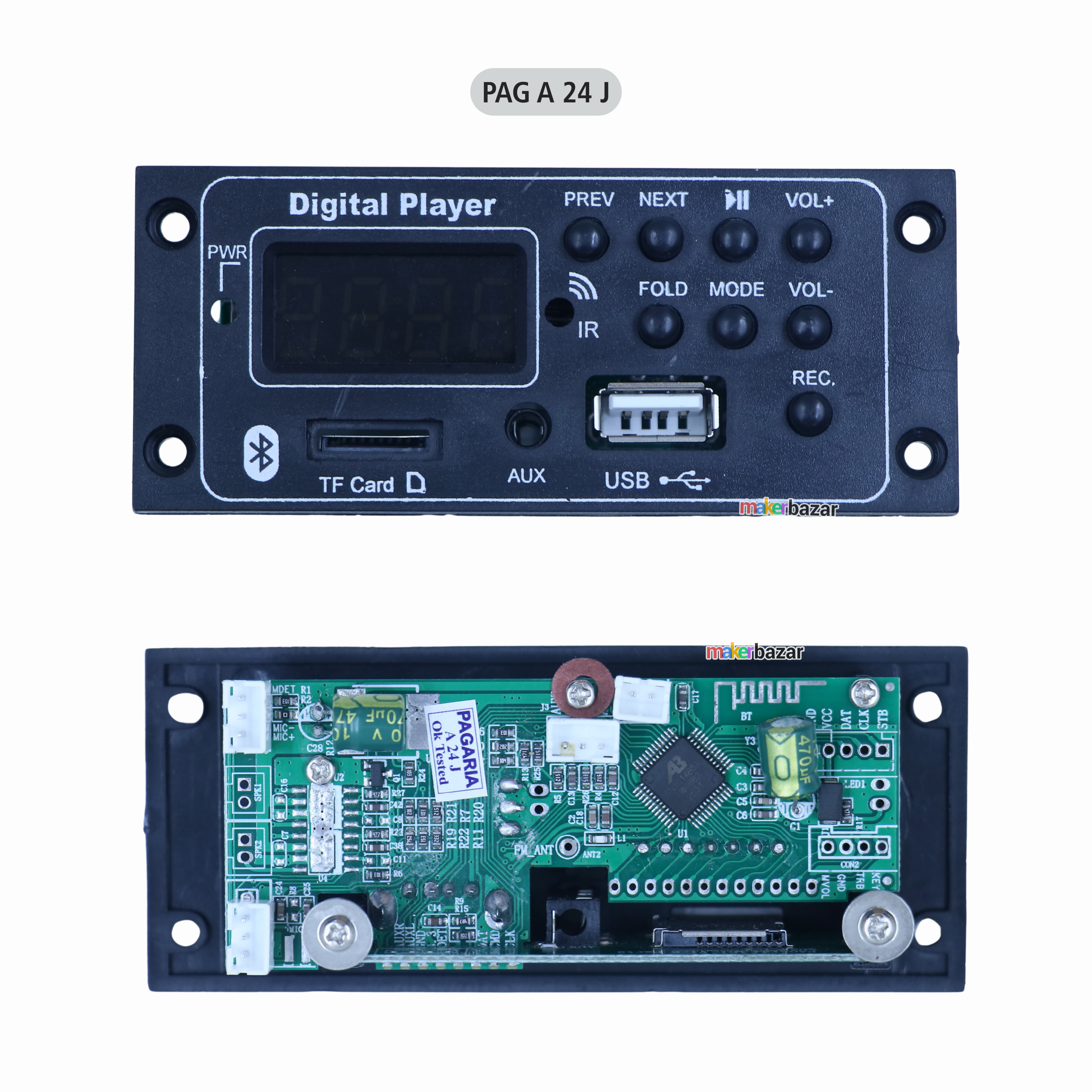 Pagaria Music Player Audio Decoder Module with Frame + Display