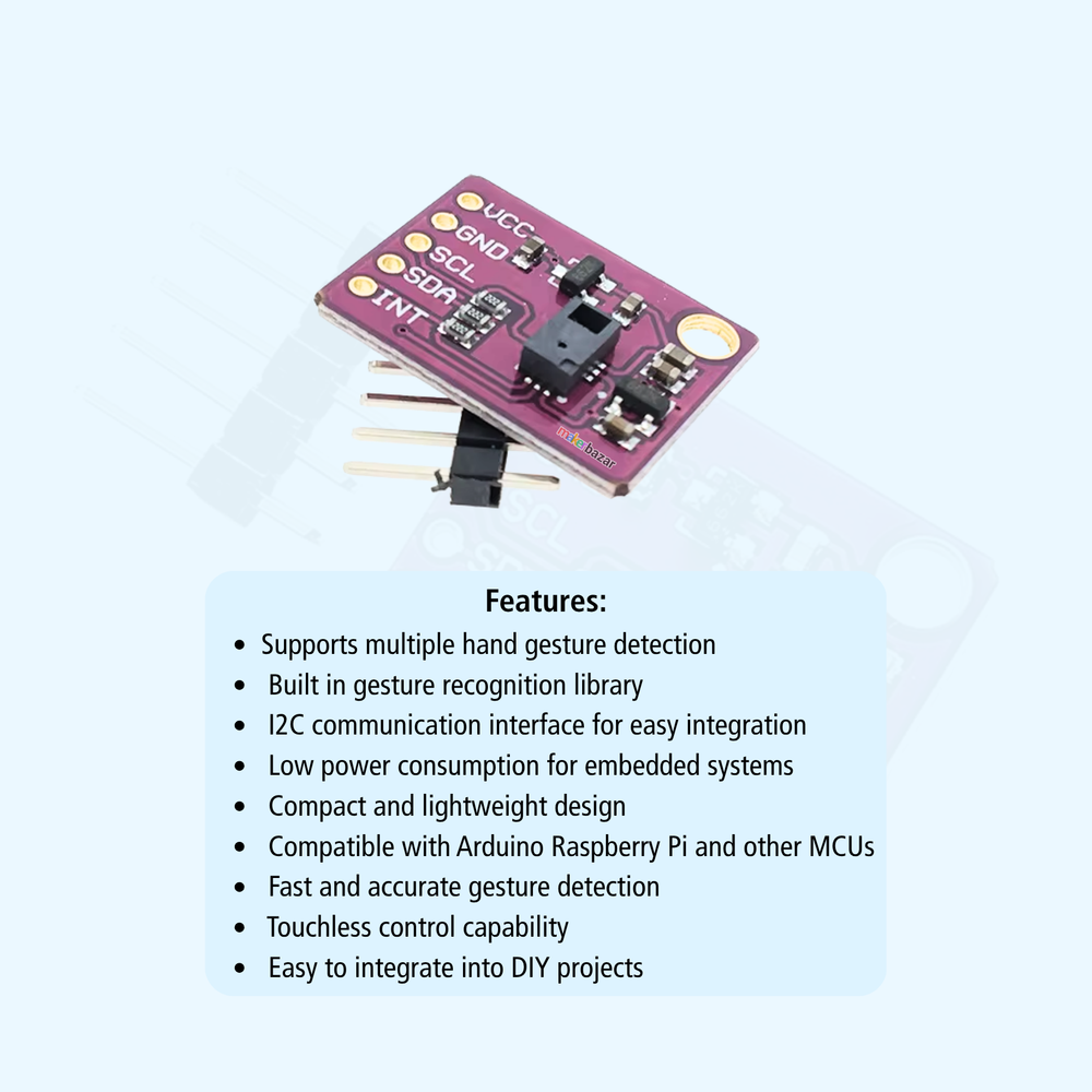 PAJ7620U2 Gesture Sensor Module I2C for Arduino