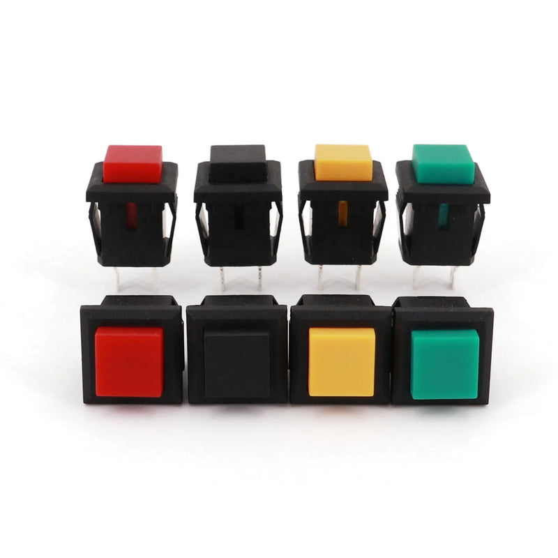 14x14 Square OFF-MOM Momentary 2Pin SPST Only Push Button Switch