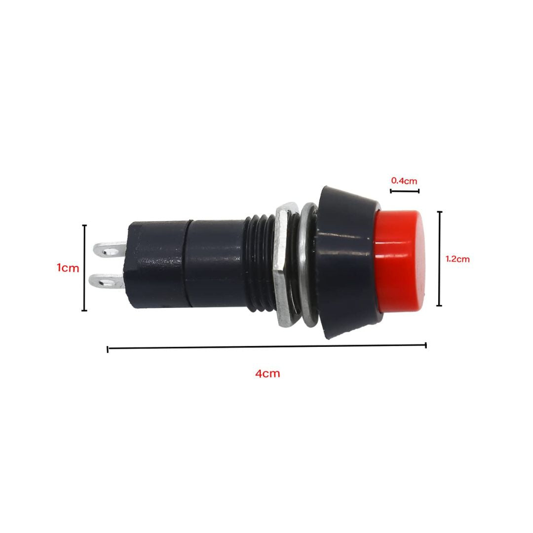 PBS-11B No-Lock Push Button 12mm Momentary Switch