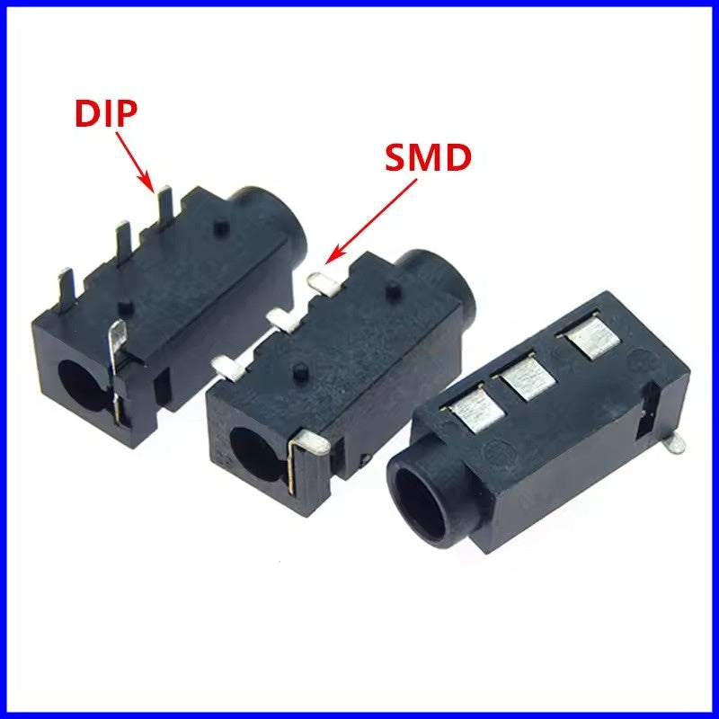 PJ Series Headphone Female Jack Mono/Stereo Audio Interface Connectors PJ-320A TRRS Pack of