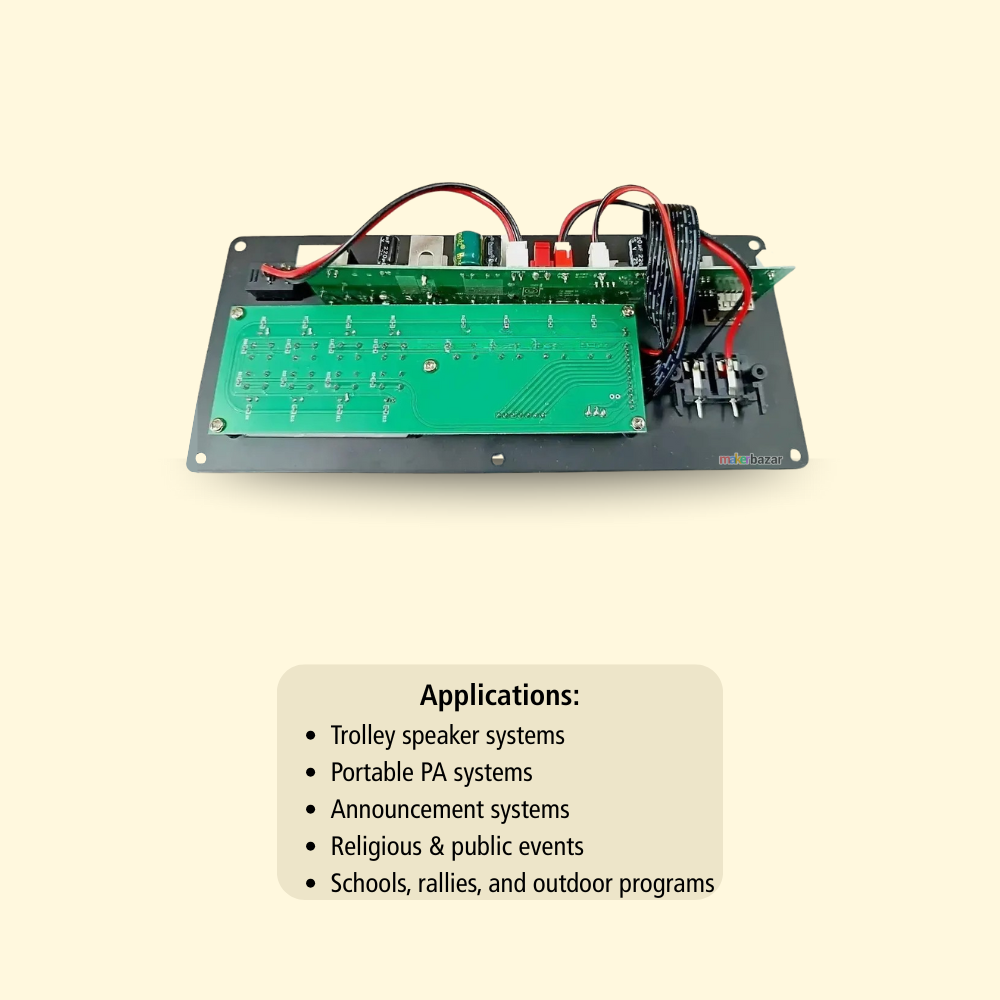 PAG-934BT 12V Big Trolley Amplifier Board with Bluetooth & Karaoke