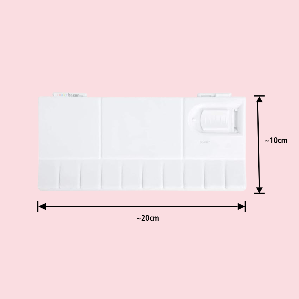 Painting Palette with Lid – Reusable Plastic Artist Mixing Tray (20×9.5cm)