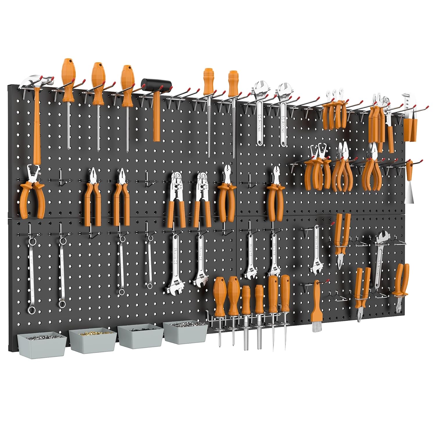24x48in Metal Pegboard Kit with Accessories for Wall Garage Tools Storage board System
