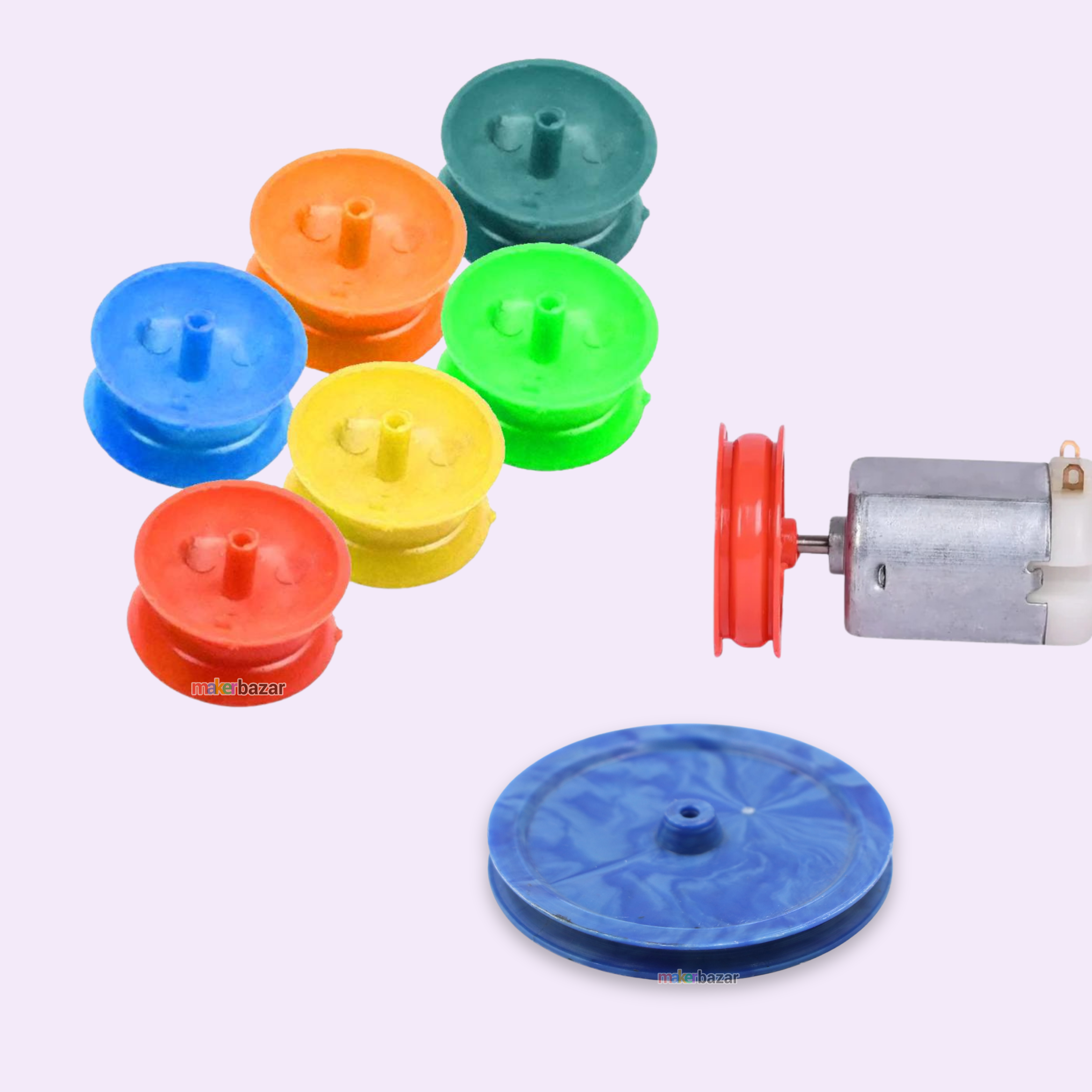 Plastic Pulley Wheel for DC Toy Motor