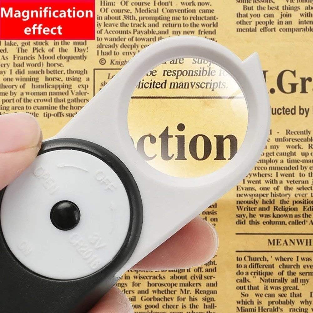 Portable Folding Pocket Magnifying Glass with Keyring