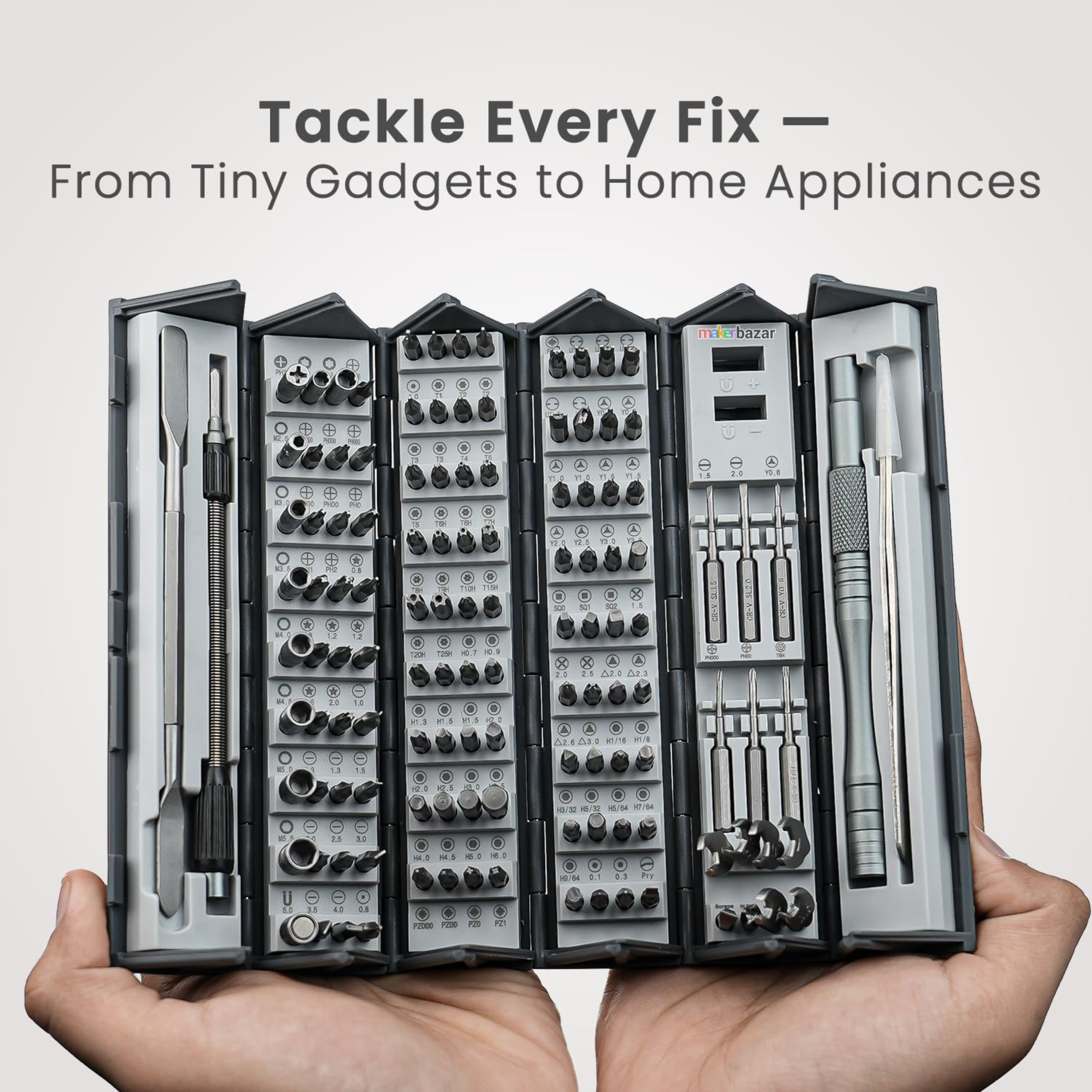 Portronics Bit Box 2 128-in-1 Precision Screwdriver Repair Tool Kit