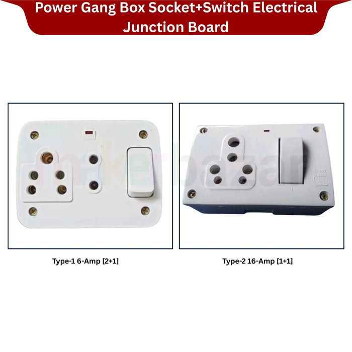 Buy Universal Socket + Switch Combo Board – 16 Amp + 6 Amp