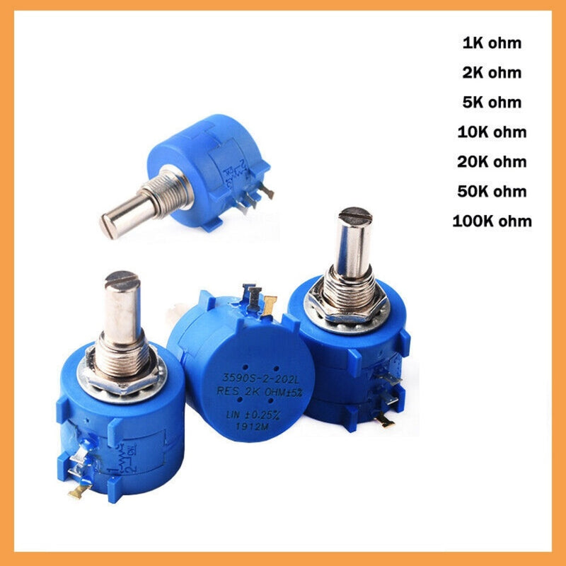Potentiometer Multimeter Buy Industrial Grade Multiturn Potentiometer – 1K to 100K Ohm Range