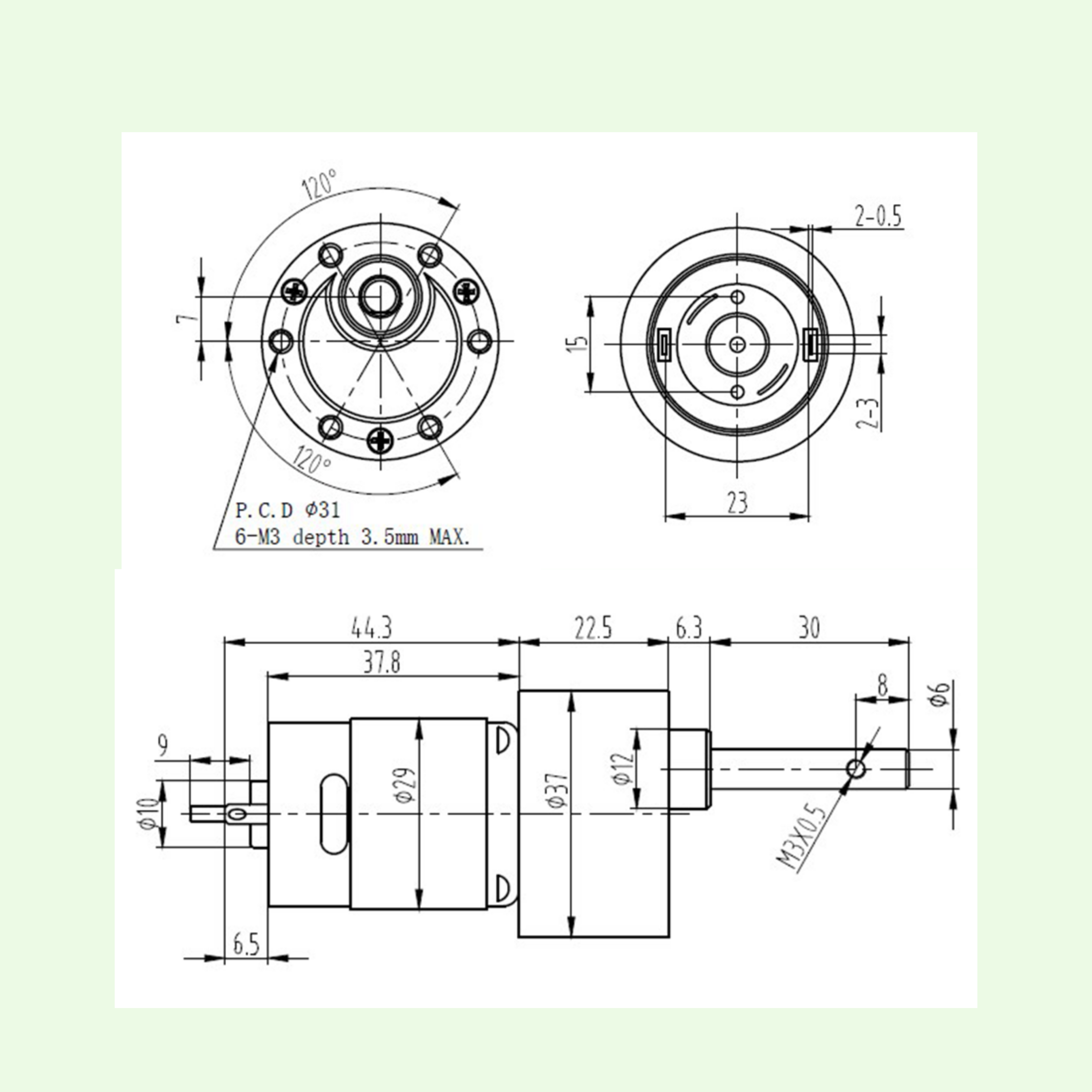 Pro-Range 12V Johnson Geared DC Motor Encoder Compatible Grade A Quality
