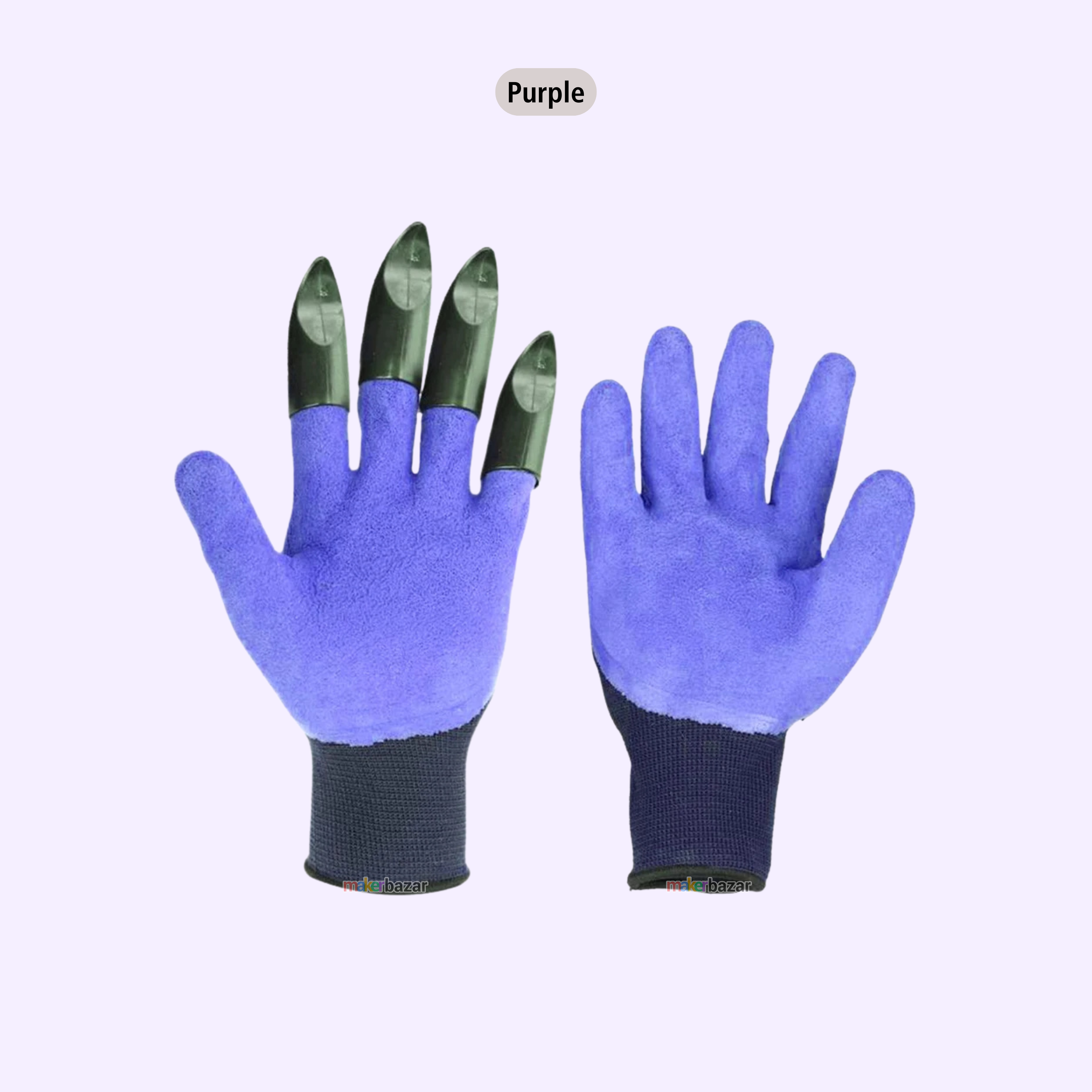Heavy Duty Garden Farming Gloves (Pair) Washable with Right Hand Fingertips