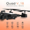 Quad: V_18 Foldable Quadcopter | WiFi 480P FPV Dual Camera | Position Locking Drone | Random Colour