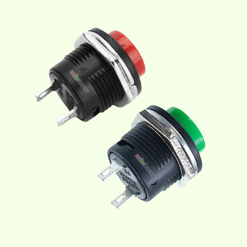R13-507 16mm 2-Pin Self-Reset Push Button Switch