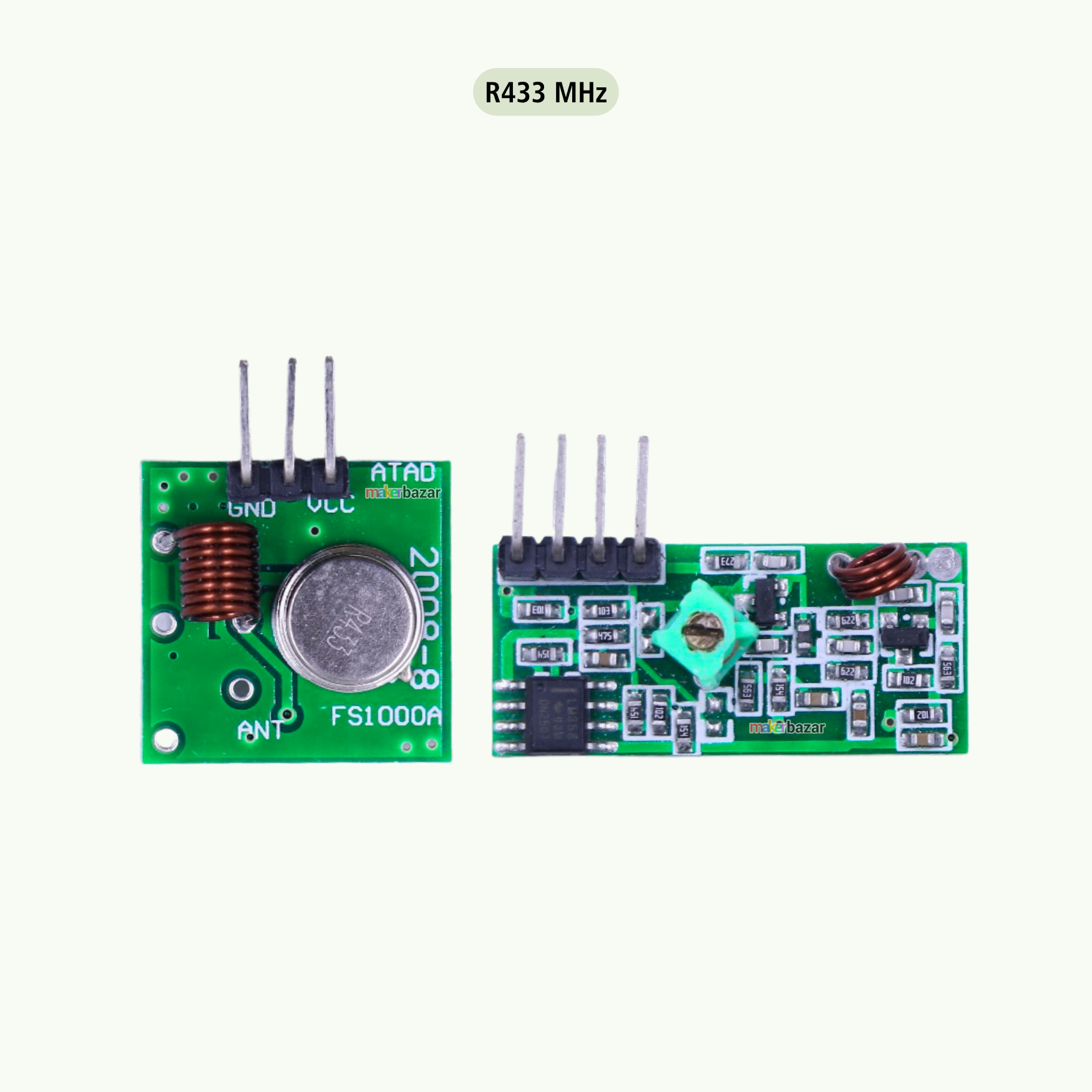 RF Transmitter Receiver Module Kit [Green]