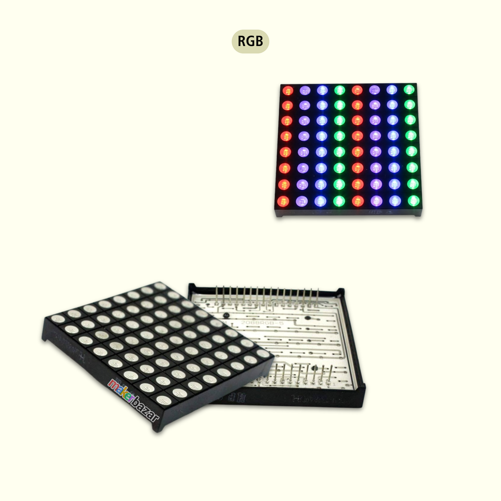 64 Inches Led Display 8x8 64-LED Dot Matrix Display